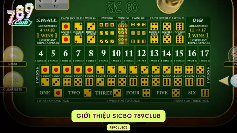 Sicbo 789Club – Luật Chơi, Bảng Cược Tài/Xỉu & Chiến Thuật Xúc Xắc 1 giới thiệu sicbo