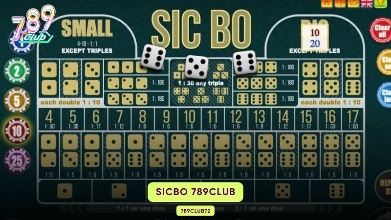 Sicbo 789Club – Luật Chơi, Bảng Cược Tài/Xỉu & Chiến Thuật Xúc Xắc