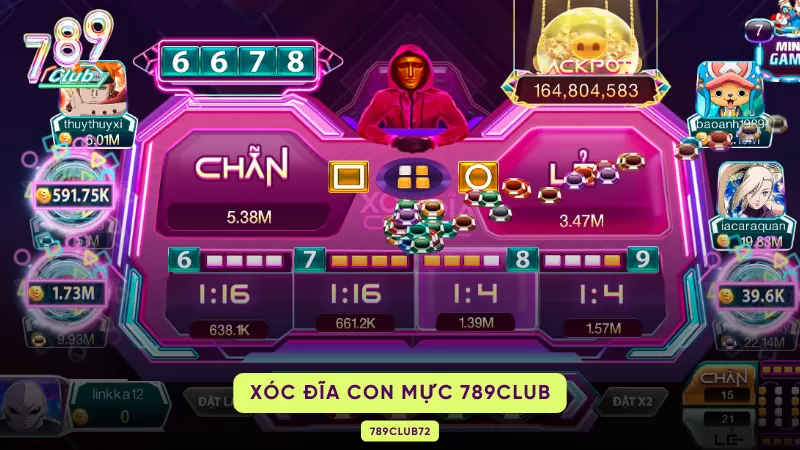 Xóc Đĩa Con Mực 789Club – Luật Chơi, Jackpot Tích Lũy & Cược Đôi/Ba