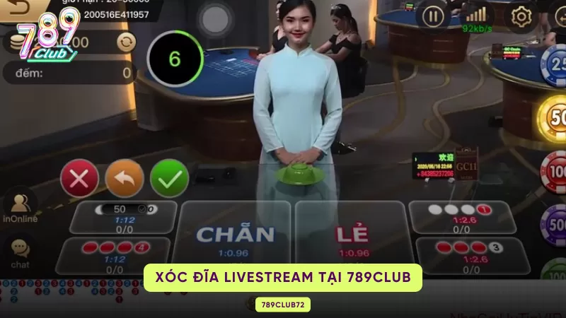 Xóc Đĩa Livestream 789Club – Luật Chơi, Tỷ Lệ & Dealer Người Thật
